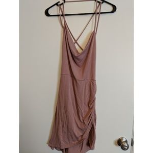 Backless Strappy Pink Dress